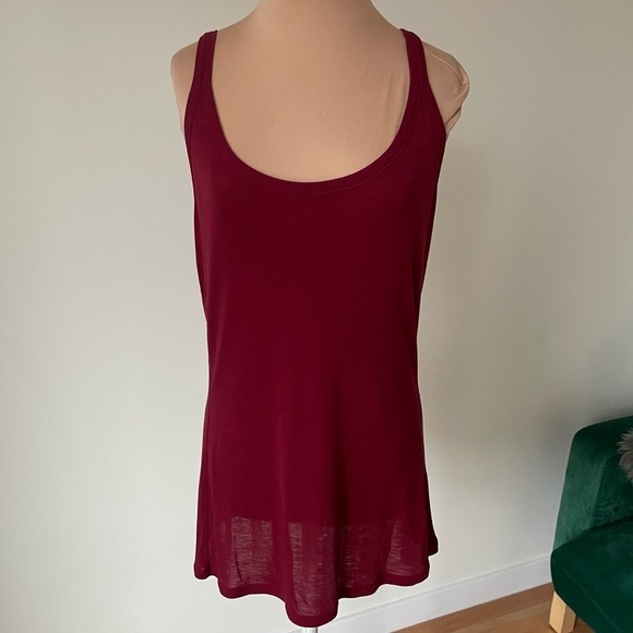 MaxMara Max Mara Red Silk Cotton Scoop Neck Layering Sleeveless Tank Top Size XL - Picture 1 of 7